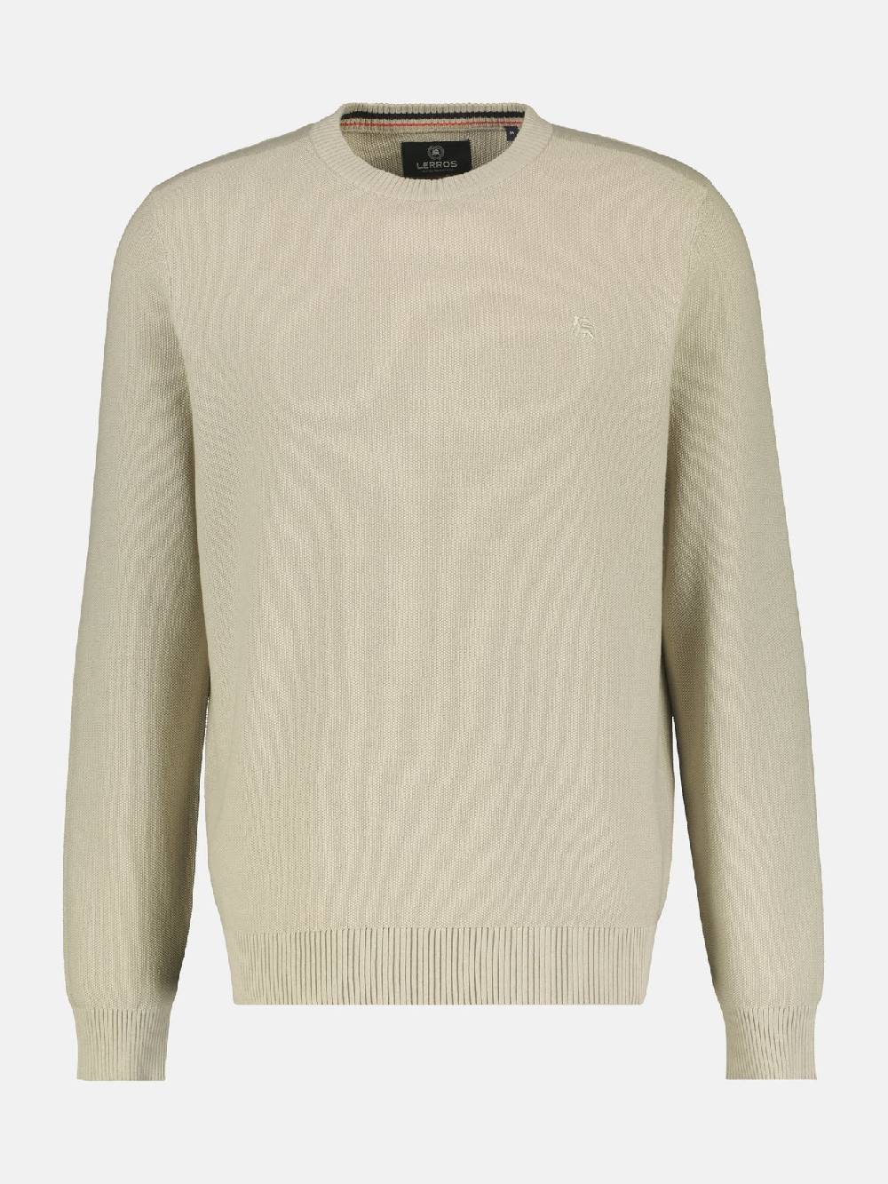 Lerros 23D5001 GEBREIDE TRUI MET RONDE HALS (707 SOFT STONE) Valentinstagsangebot