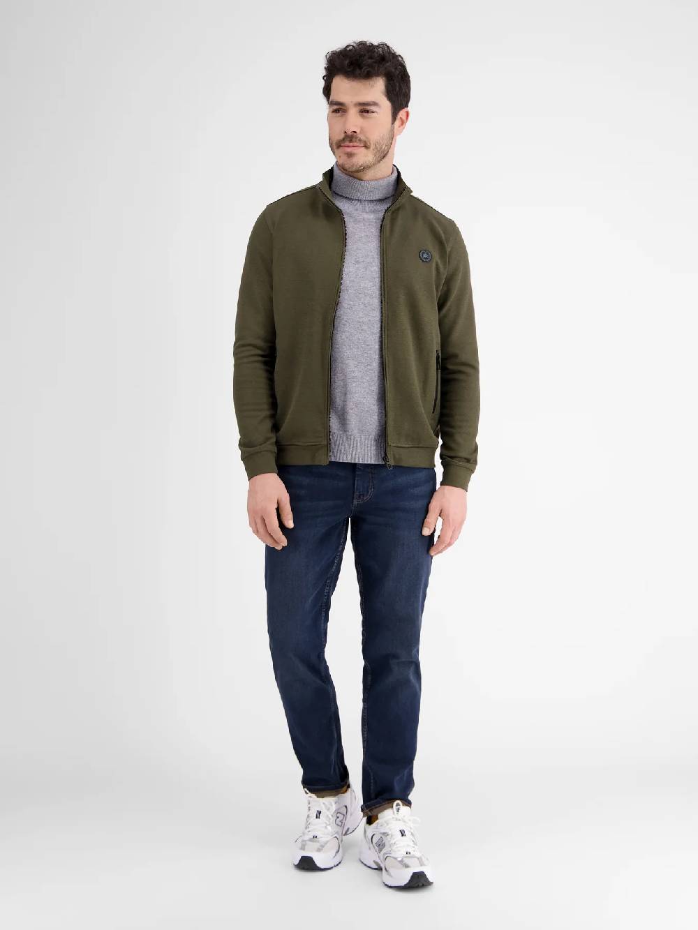 Lerros 23D4503 GESTRUCTUREERD SWEATJACK (659 AGED OLIVE) Neueste Mode