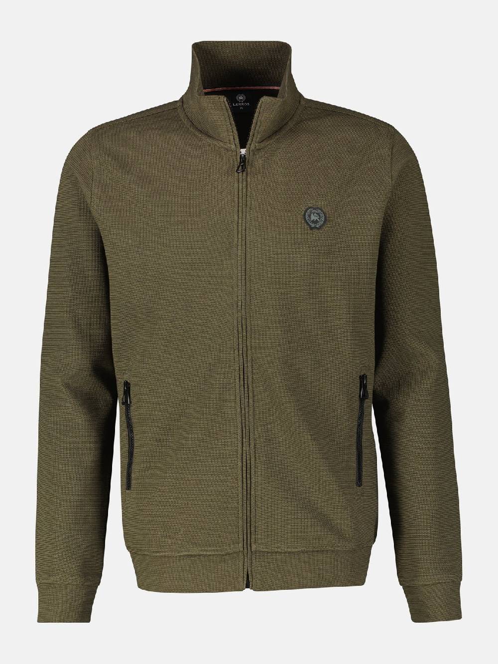 Lerros 23D4503 GESTRUCTUREERD SWEATJACK (659 AGED OLIVE) Neueste Mode