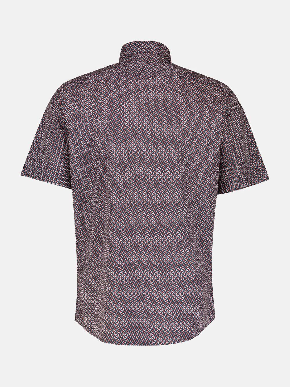 Lerros 2432303 SHIRT MET HALVE MOUW EN GEOMETRISCHE PRINT (485 CLASSIC NAVY) Kostenlose Rückgabe