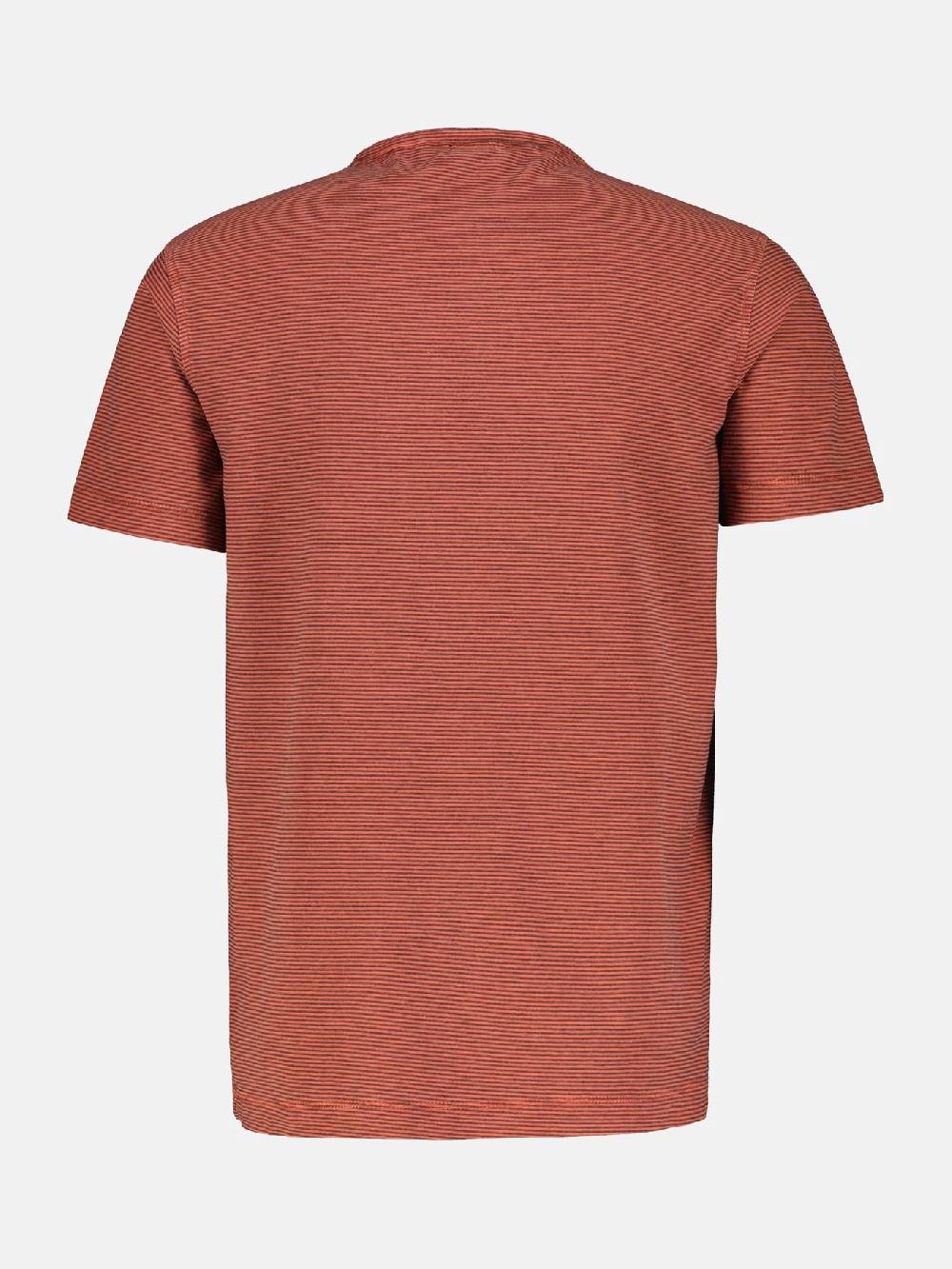 Lerros 2423910 GESTREEPT SERAFINO OVERHEMD (327 DEEP CORAL RED) Letzte 2 Tage