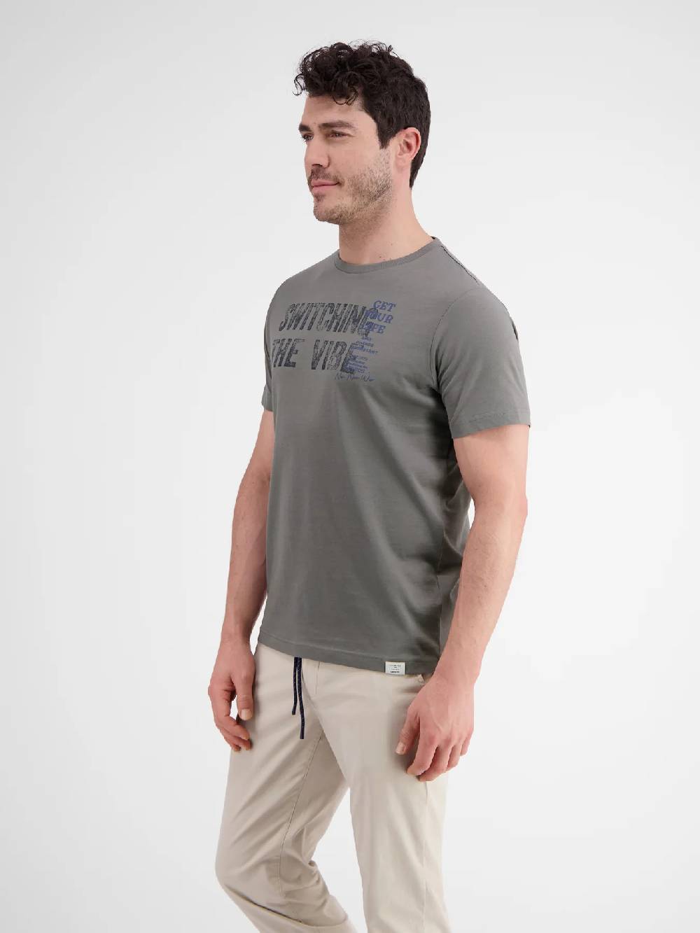Lerros 2423005 EFFEN T-SHIRT PRINT OP DE BORST (277 BASALT GREY) Im Verkauf