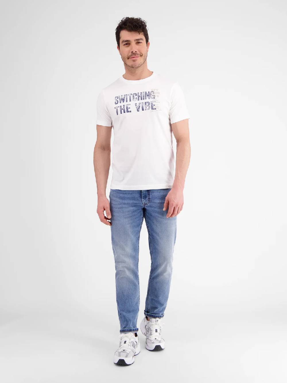 Lerros 2423005 EFFEN T-SHIRT PRINT OP DE BORST (103 BROKEN WHITE) zollfrei