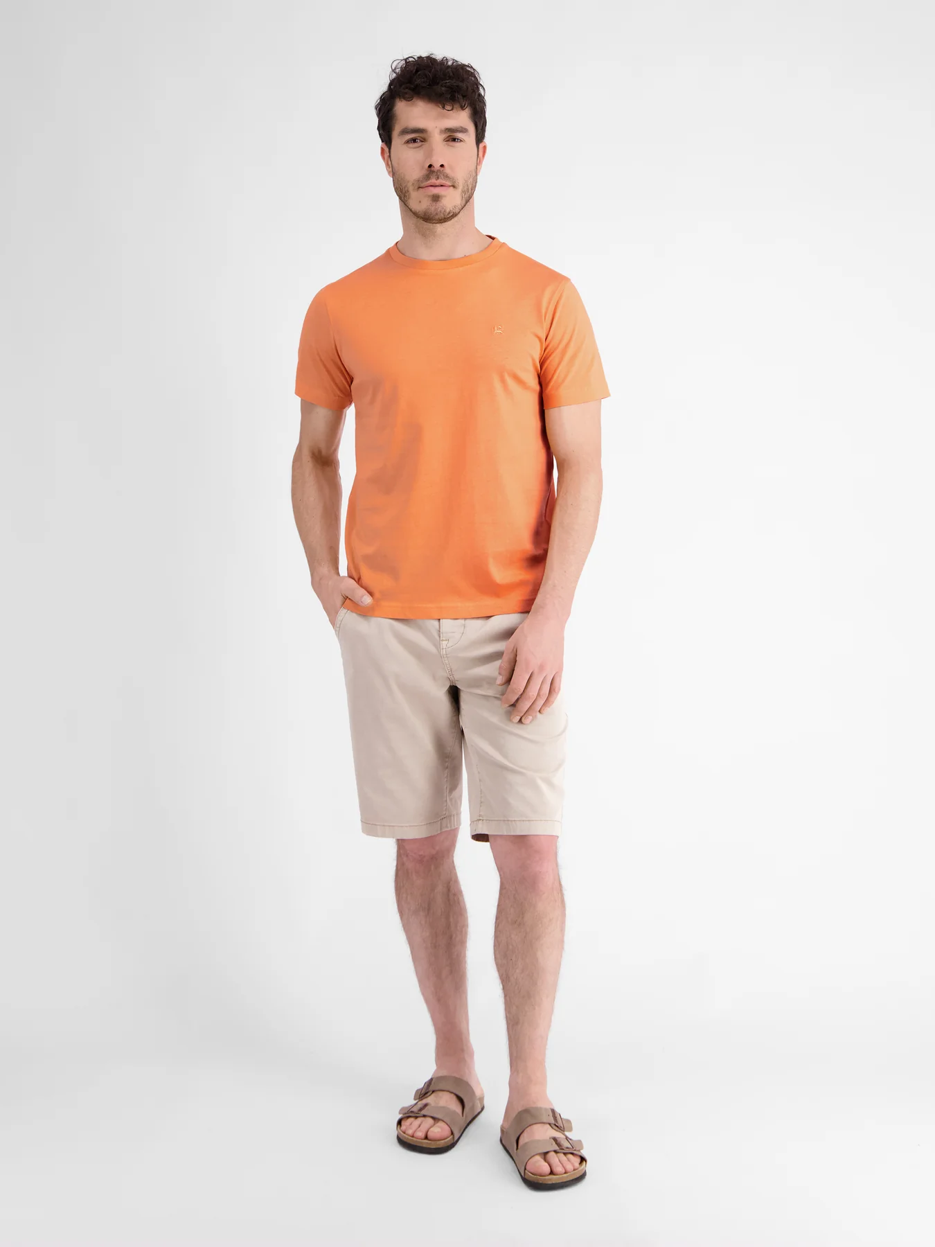 Lerros 2423000 EFFEN BASIC T-SHIRT LOGOSTEEK (927 MELLOW PEACH) 50% Rabatt für begrenzte Zeit