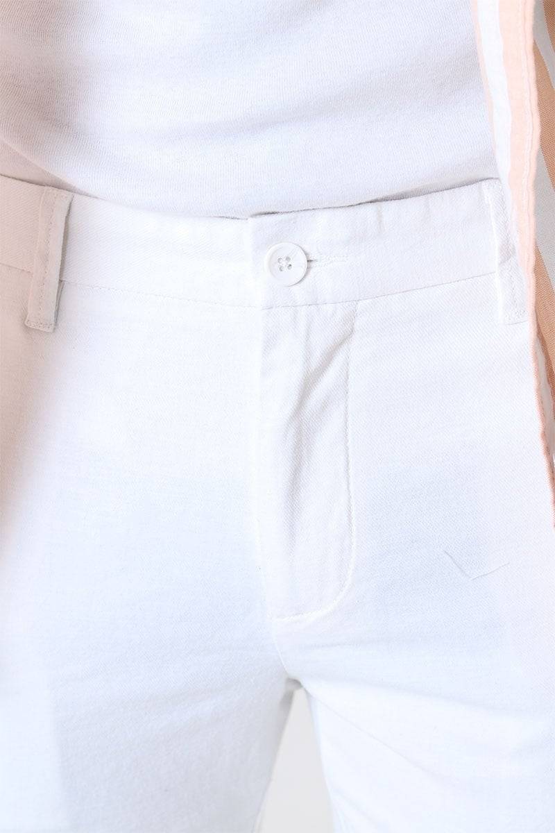 Only & Sons ONSMARK TAP 0011 COTTON LINEN PNT WHITE Neueste Mode