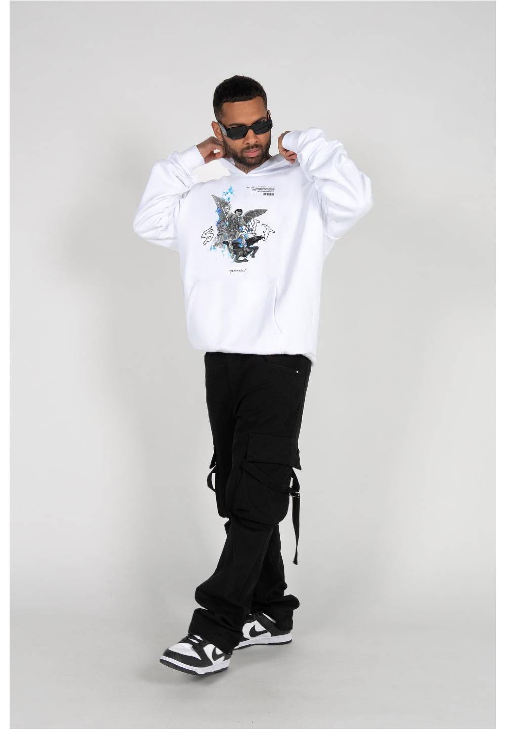 MJ Gonzales SAINT V.1 x Heavy Hoody Oversized Essentials V.4 Sonderangebot der Fabrik