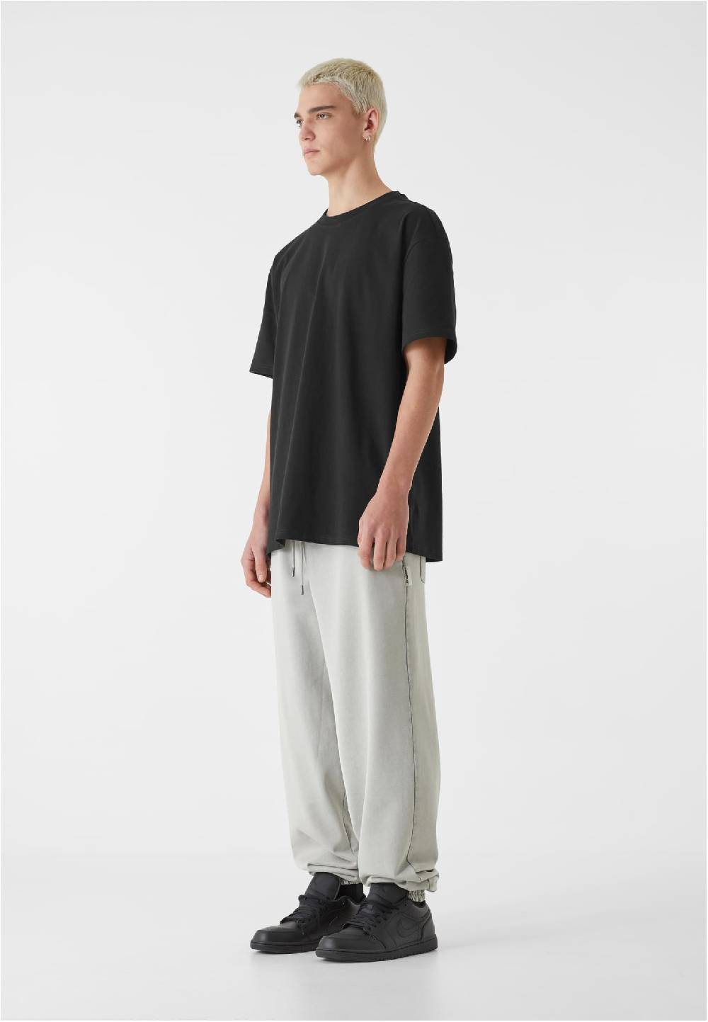 MJ Gonzales MJ Acid Wash Heavy Sweat Pants Wide Leg Black Friday Preise