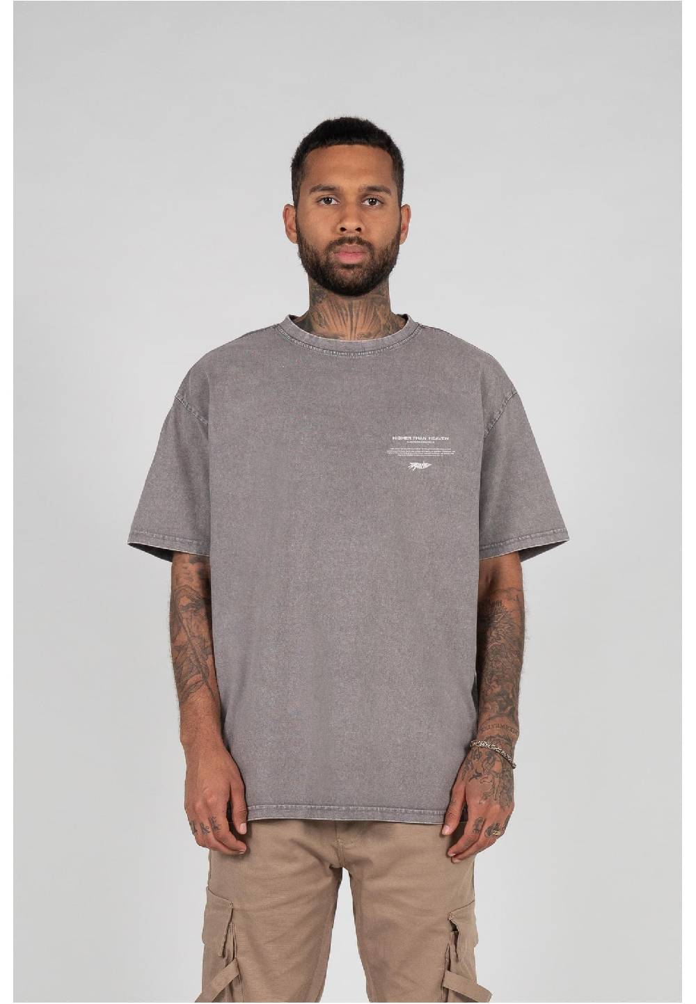 MJ Gonzales HIGHER THAN HEAVEN V.2 Acid Washed Heavy Oversize Tee Flash Sale