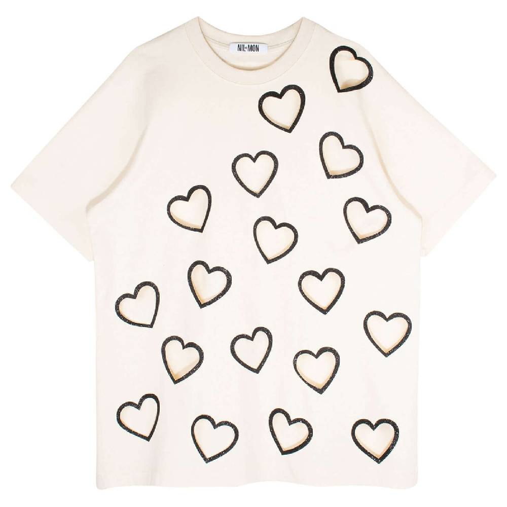 NIL+MON Oversize Tee "Flying Hearts" Top Angebot