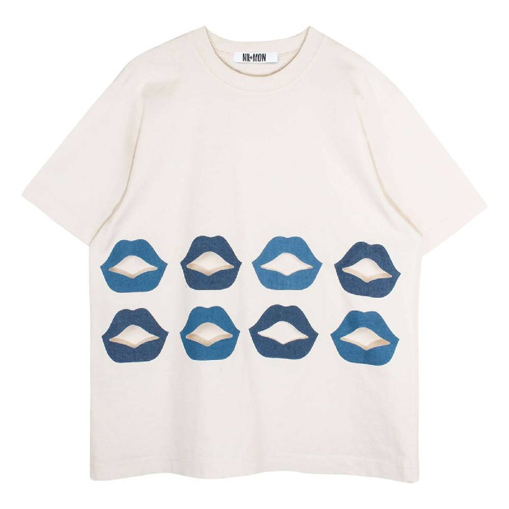 NIL+MON Oversize Tee "Denim Lips" Exklusive Angebote