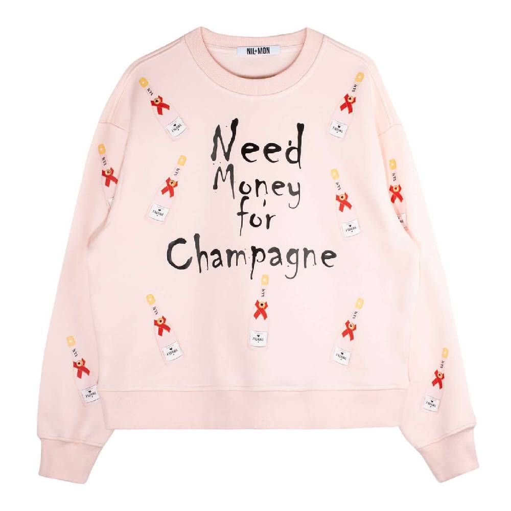 NIL+MON Sweatshirt "Champagne Girl" Fabrikladen
