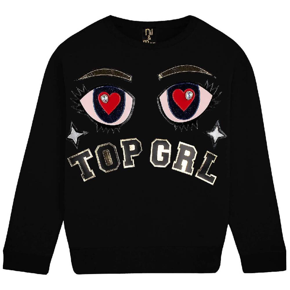 NIL+MON Sweatshirt "Top GRL" Versandkostenfrei