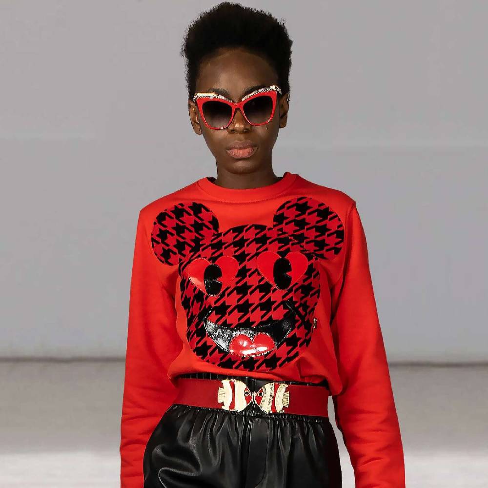 NIL+MON Sweatshirt "Chess" - black Preisnachlass