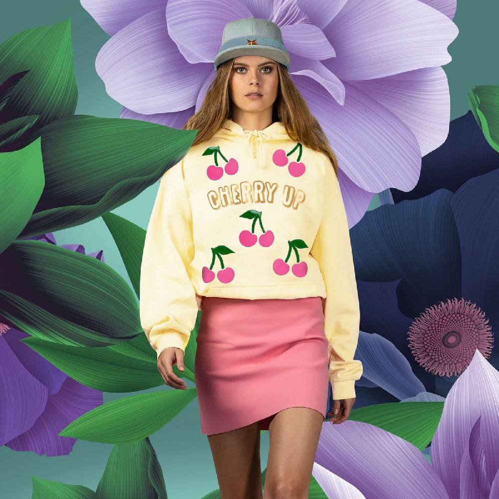 NIL+MON Hoodie "Cherry Up" Neueste Mode