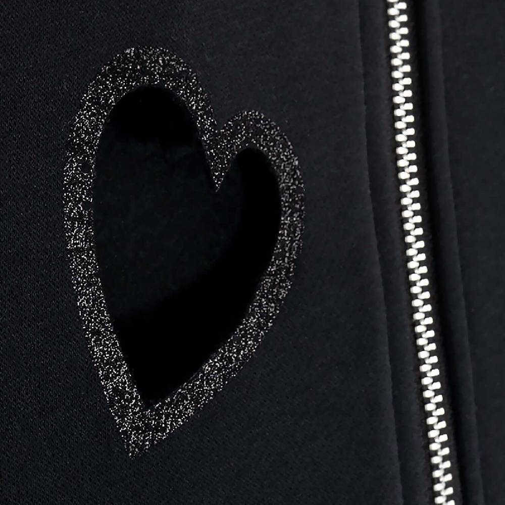 NIL+MON Crop Zip Hoodie "Flying Hearts" Top Angebot