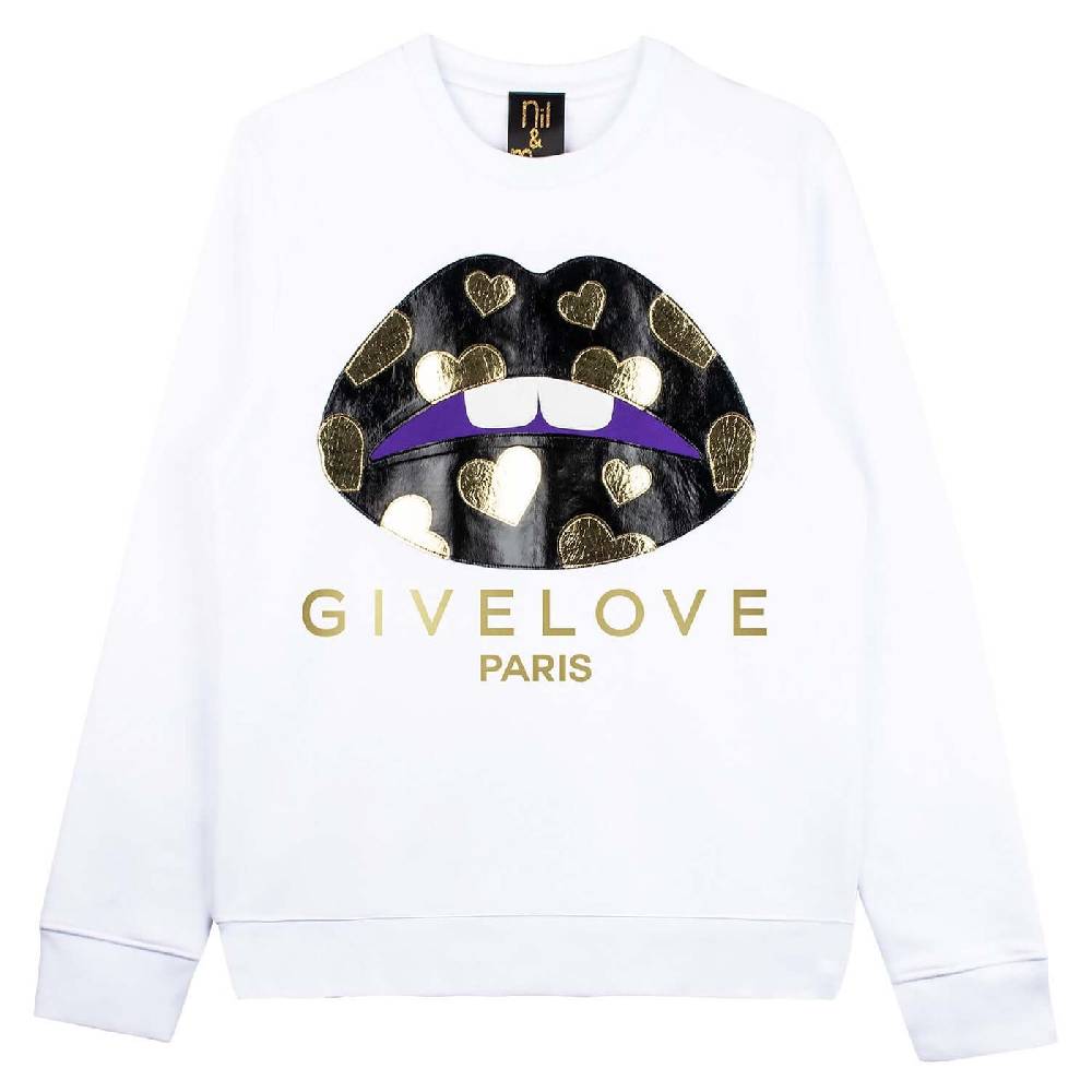 NIL+MON Sweatshirt "Givelove Black" Kostenlose Rückgabe