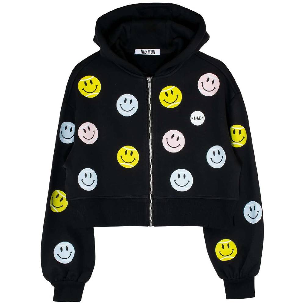 NIL+MON Crop Zip Hoodie "T-Ball" Großer Ausverkauf