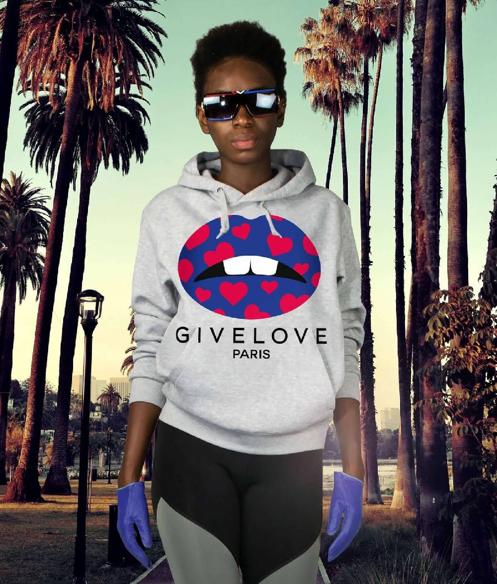 NIL+MON Hoodie "TZ Givelove Blue" Saisonale Angebote
