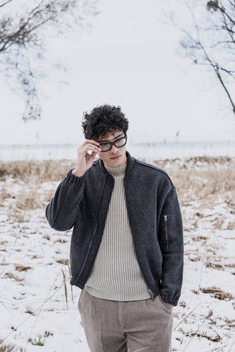 Phil Petter Rundhals-Pullover aus Merinowolle, breiter Ripp-Strick Online Shopping