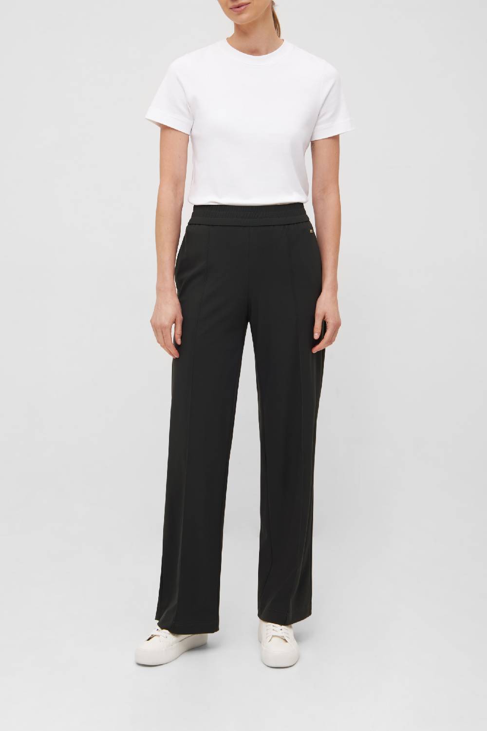 Raffaello Rossi Marlenehose Wide Leg lang Mid Waist schwarz: COSMEA Heißer Verkauf