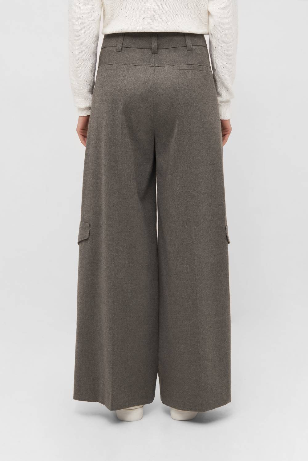 Raffaello Rossi Cargo Wide Leg lang High Waist grau: JASCHA Saisonale Angebote