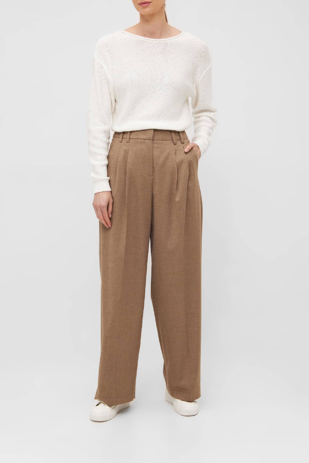 Raffaello Rossi Bundfaltenhose Wide Leg lang High Waist grau: MAYLA VIP-Rabatte