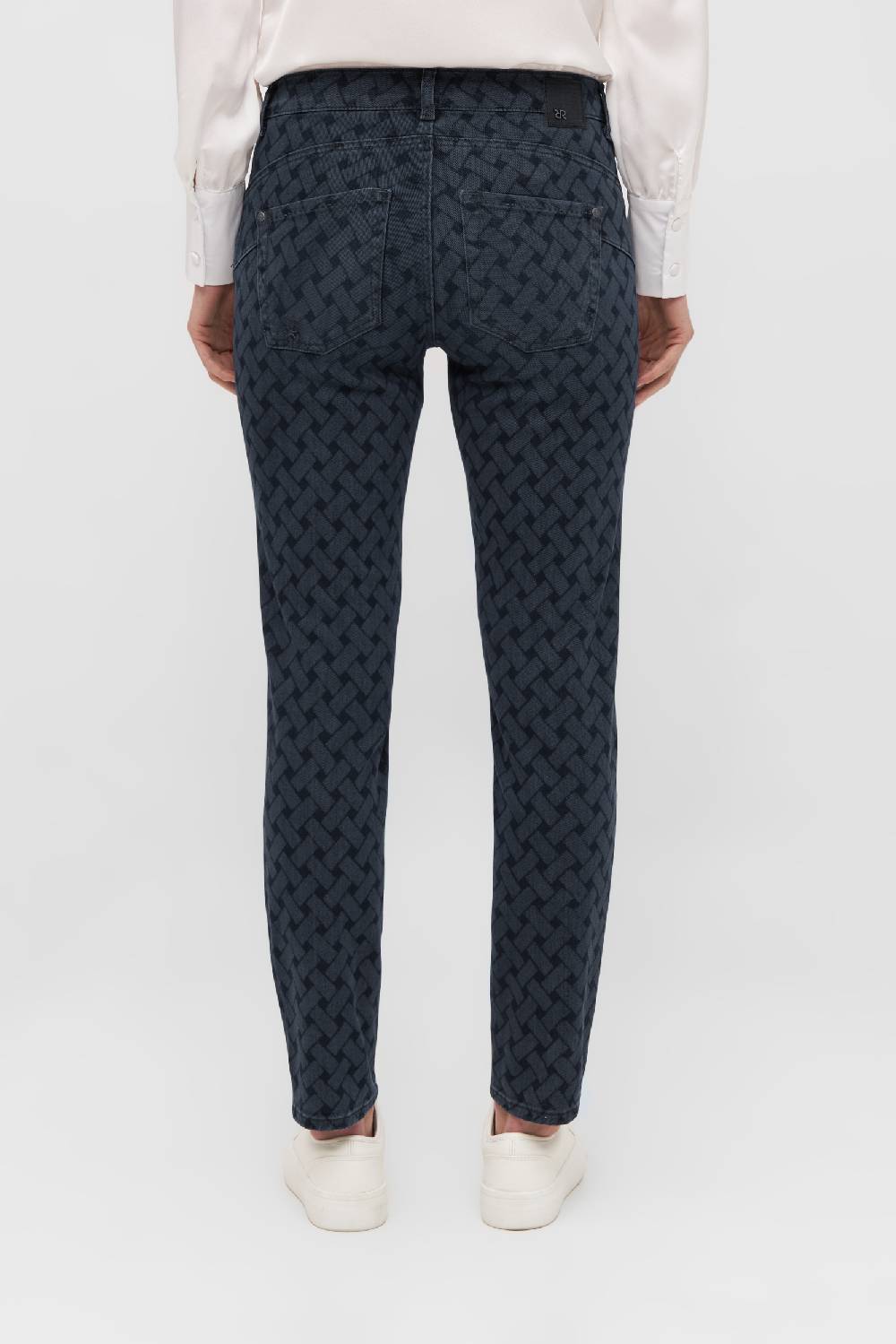 Raffaello Rossi 5-Pocket Slim lang Mid Waist gemustert: SUZY L Letzter Tag