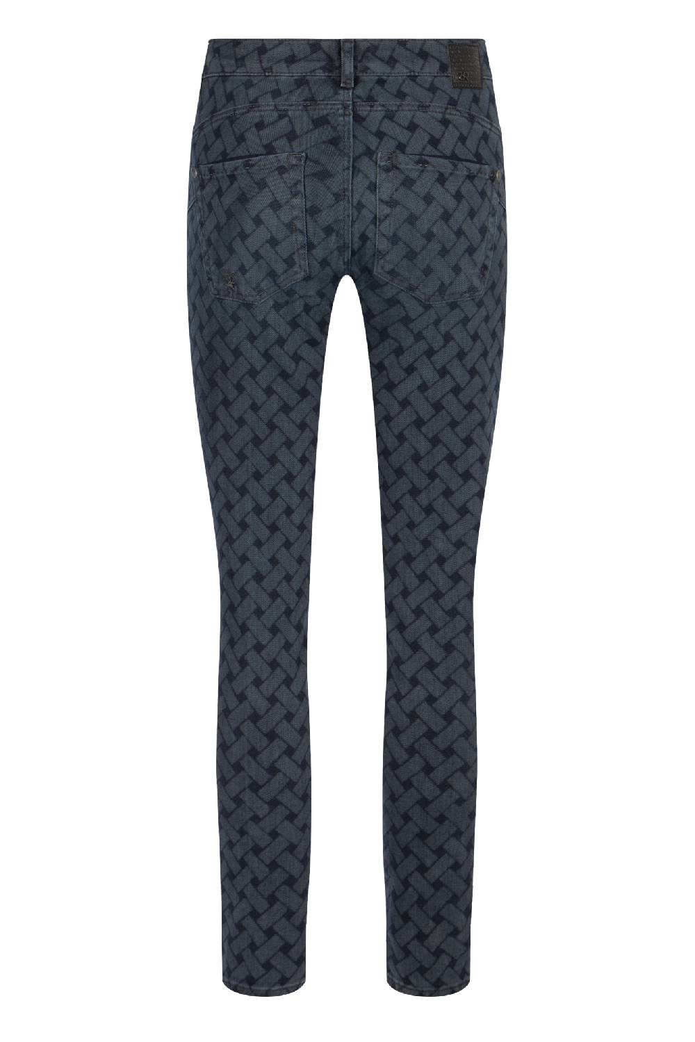 Raffaello Rossi 5-Pocket Slim lang Mid Waist gemustert: SUZY L Letzter Tag