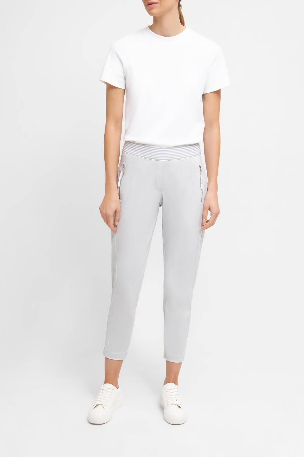 Raffaello Rossi Joggpant Relaxed verkürzt -7/8 Mid Waist schwarz: NATINA RIBBON Riesige Rabatte