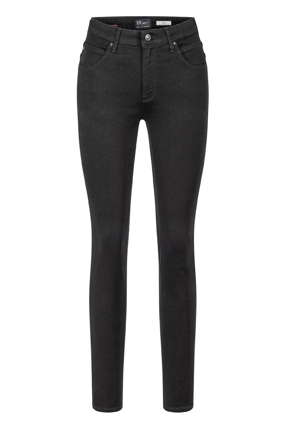 Raffaello Rossi 5-Pocket Skinny lang Mid Waist schwarz: AMAL Fabrikladen