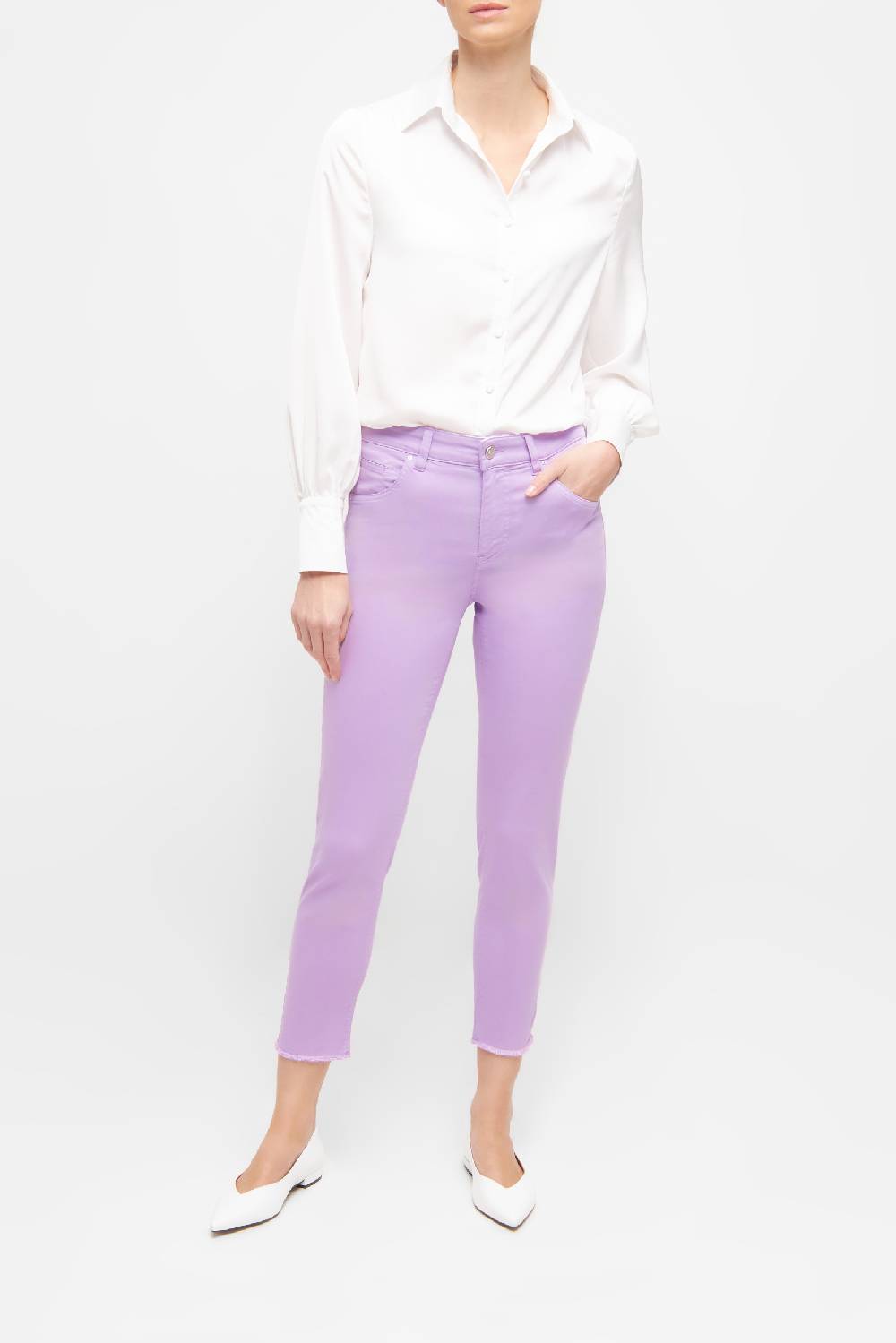 Raffaello Rossi 5-Pocket Slim verkürzt -7/8 Mid Waist rot: AMAL 7/8 Speichern exportieren