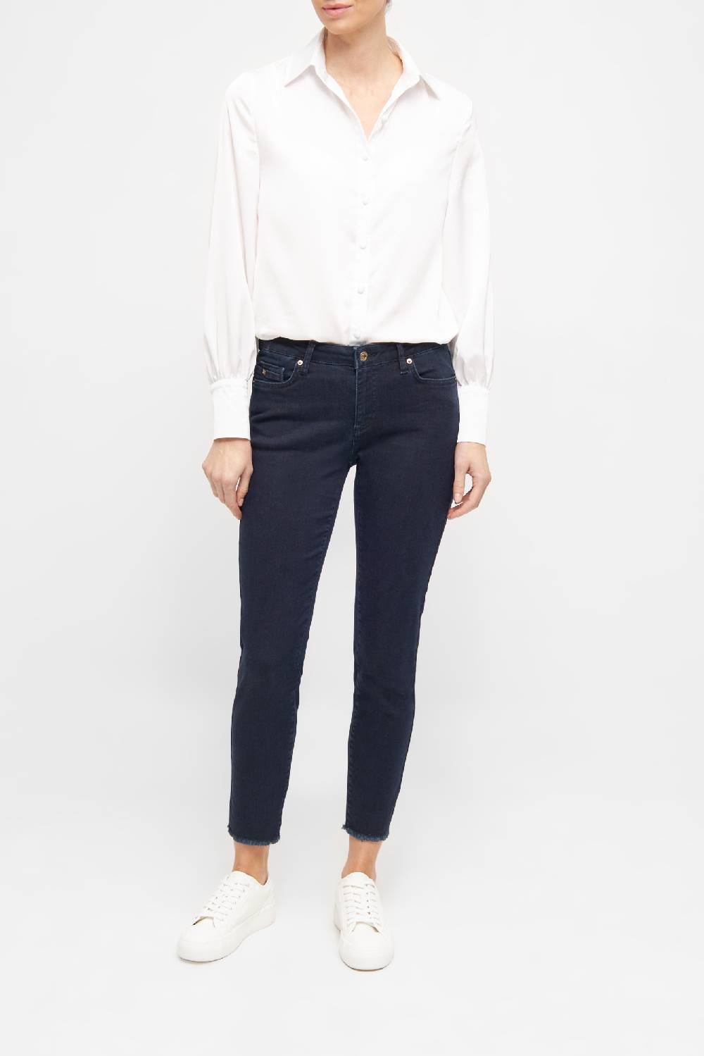Raffaello Rossi 5-Pocket Slim verkürzt -7/8 Mid Waist schwarz: JANE Black Friday Preise