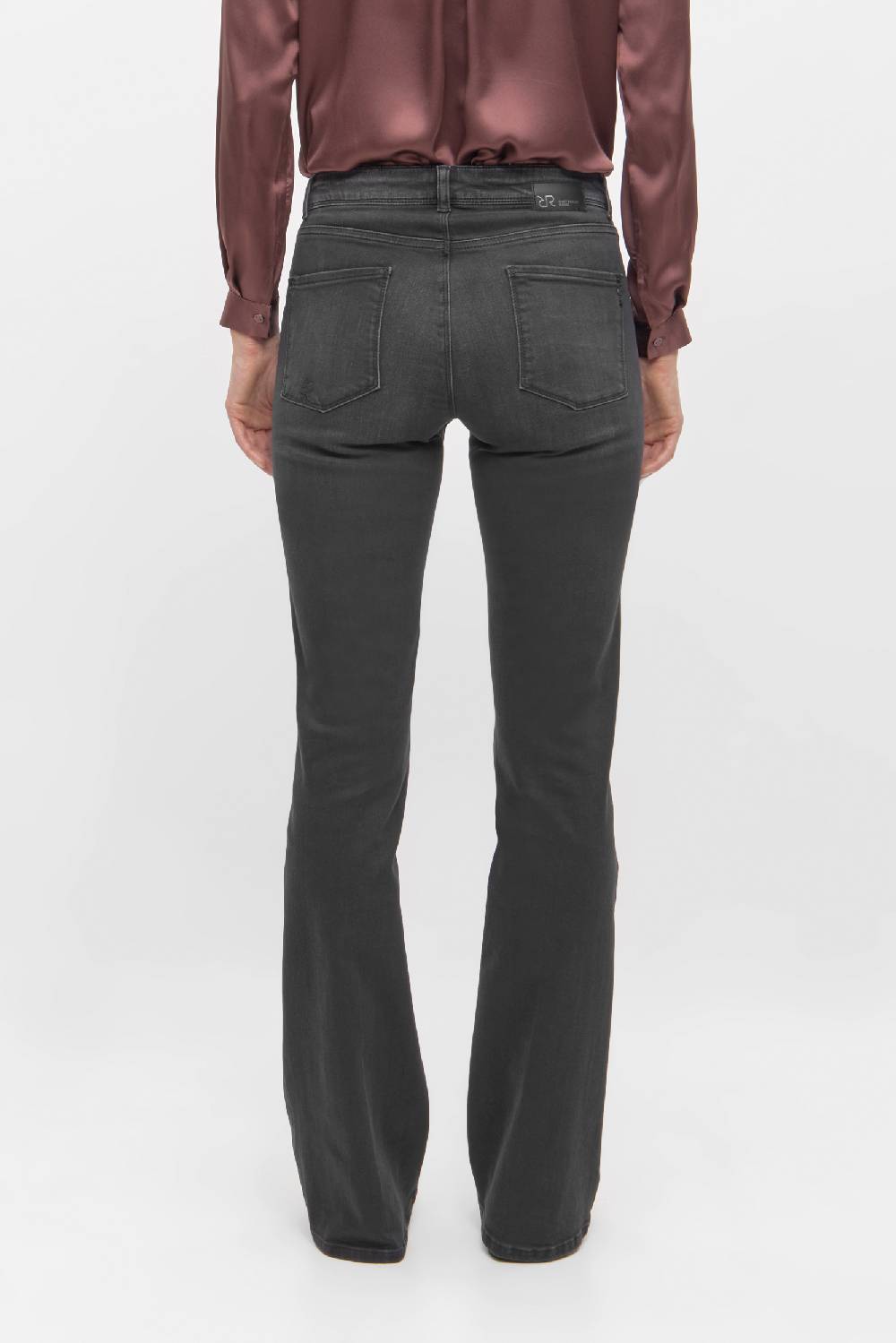 Raffaello Rossi 5-Pocket Wide Leg lang Mid Waist grau: VIC FLARED Schlussverkauf