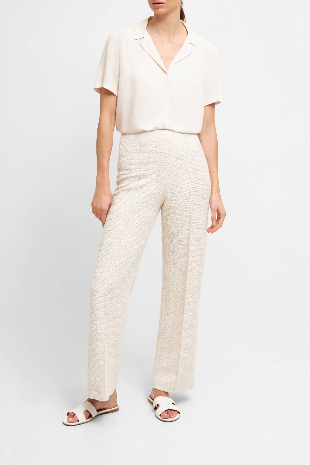 Raffaello Rossi Marlenehose Wide Leg lang Mid Waist schwarz: ELAINE Versandkostenfrei