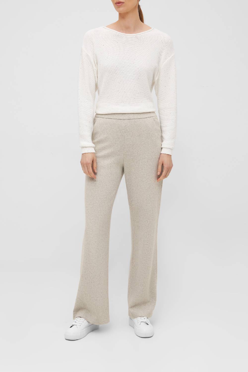 Raffaello Rossi Marlenehose Wide Leg lang Mid Waist beige: PALINA LONG Muttertagsangebot