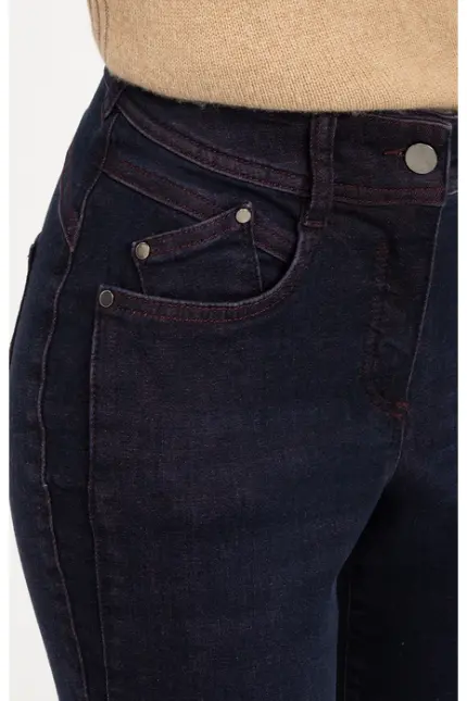 Recover Pants Slim-Fit-Jeans Darlin in DENIM BLAU/ BORDEAUX Artikelnummer REC-13362-4292-460 Kostenloser Versand international