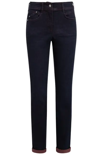 Recover Pants Slim-Fit-Jeans Darlin in DENIM BLAU/ BORDEAUX Artikelnummer REC-13362-4292-460 Kostenloser Versand international