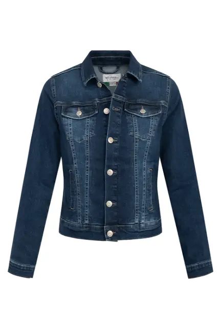 Recover Pants Jeansjacke Chic in Used-Optik in DENIM BLUE Artikelnummer REC-30100-01-4325-145 50% Rabatt für begrenzte Zeit