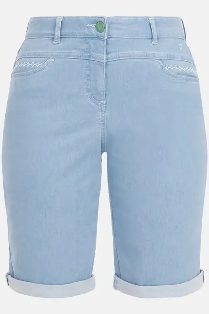 Recover Pants Carla, Relaxed-Fit-Bermuda mit Bordürenstickerei in BLEACHED Artikelnummer REC-13392-4238-106 Meist gekauft