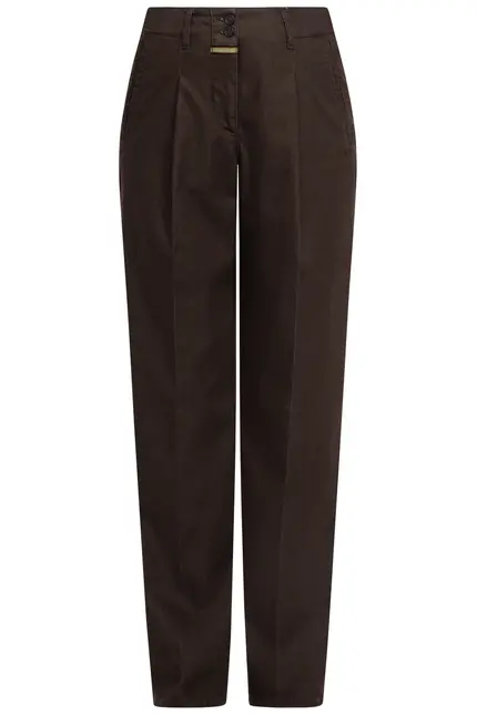 Recover Pants Bundfaltenhose Peggy in Dunkelbraun Artikelnummer REC-12641-U4143-887 Begrenztes Angebot