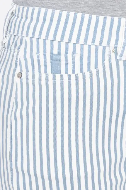 Recover Pants Frieda, Straght-Fit Hose in STREIFEN ECRU/ BLAU Artikelnummer REC-13395-4149-400 Top Angebot