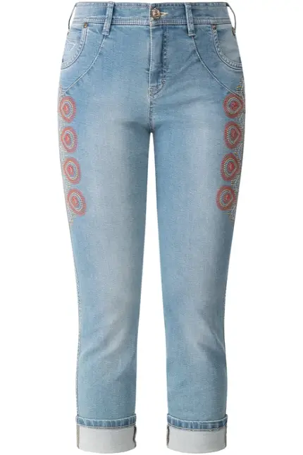 Recover Pants Jeans bestickt in blau Artikelnummer REC-12728-2629-100 Kauf eins, bekomm eins gratis