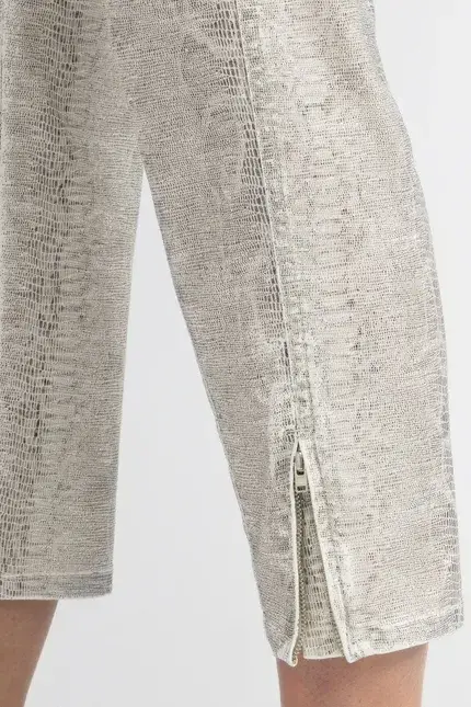 Recover Pants Hose mit Reptilprint in ECRU-ANTHRAZIT Artikelnummer REC-12664-01-4024-183 Im Verkauf
