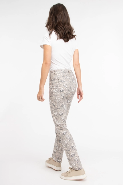 Recover Pants Hose mit Paisleydruck in DRUCK ECRU-BEIGE-ANTHRAZIT Artikelnummer REC-12281-4074-2 Outlet