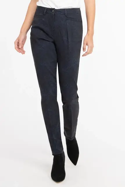 Recover Pants Slim Fit Druckhose in DRUCK DUNKELBLAU Artikelnummer REC-13013-4099-4 Kostenloser Versand