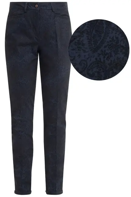 Recover Pants Slim Fit Druckhose in DRUCK DUNKELBLAU Artikelnummer REC-13013-4099-4 Kostenloser Versand