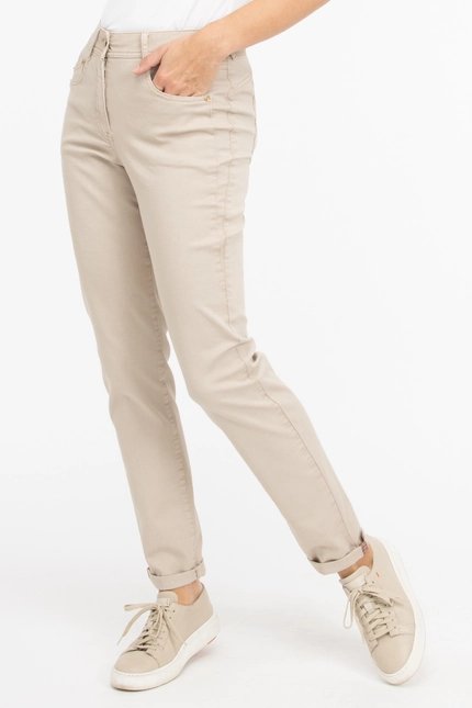 Recover Pants Modische Hose im 5-Pocket Style in BEIGE Artikelnummer REC-13362-4142-235 Limitierter Zeitrabatt