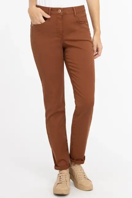 Recover Pants Modische Hose im 5-Pocket Style in COGNAC Artikelnummer REC-13362-4142-871 Fabrik Onlineshop
