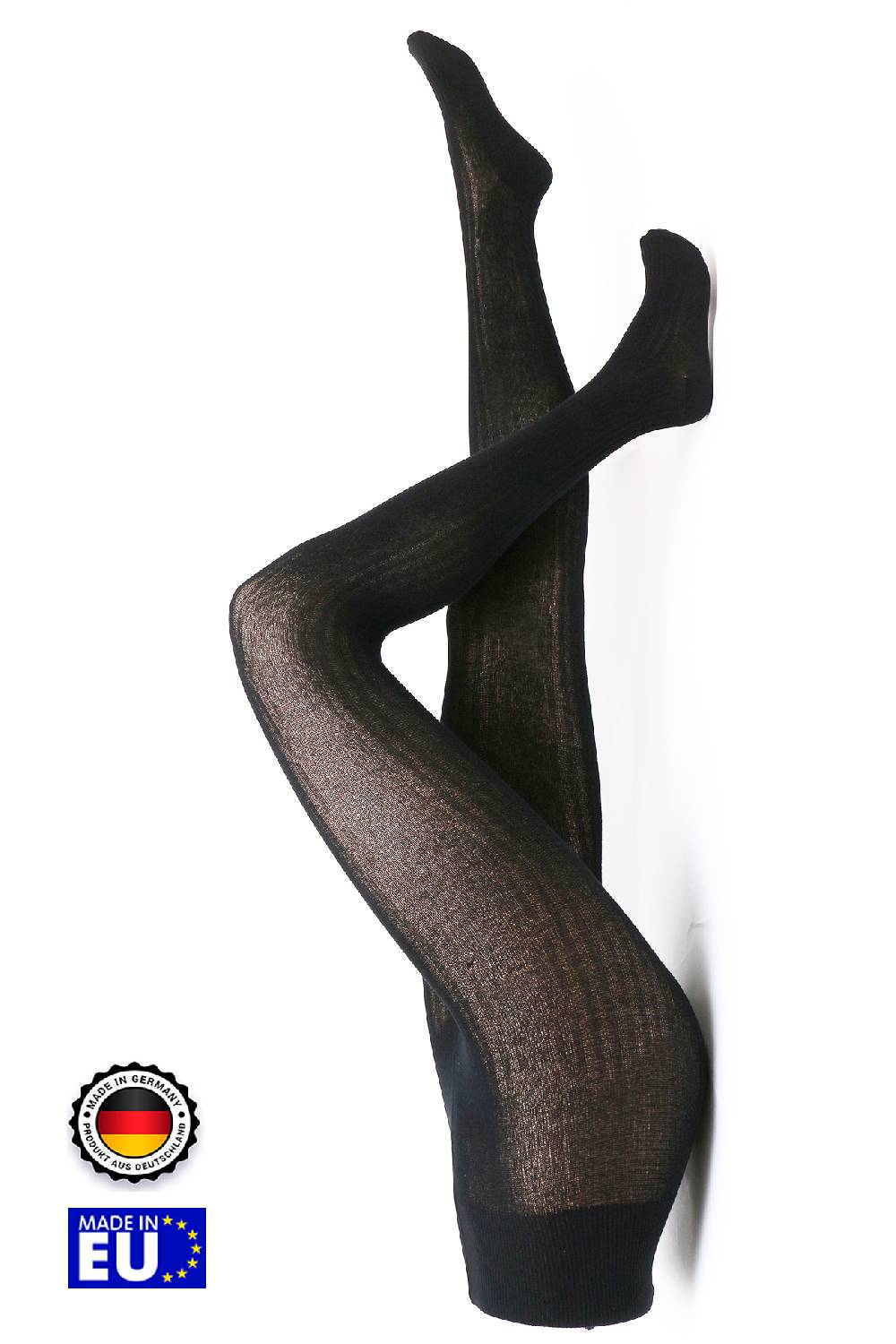 Shimasocks Strumpfhose Baumwolle Rogo /ESDA schwarz petrol grau bis 58/60 Komfort Zopfmuster 100% Natur Clearance-Verkauf