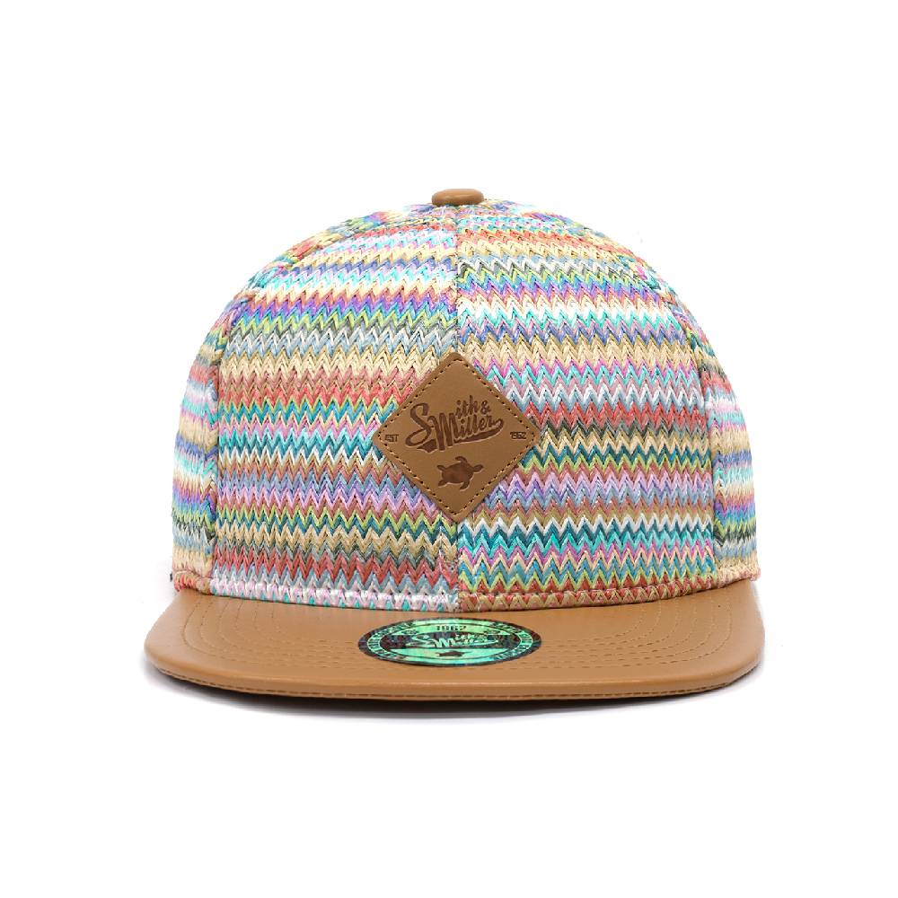 Smith & Miller Bast Flat Unisex Snapback Cap, multicolor - brown Begrenzte Freigabe